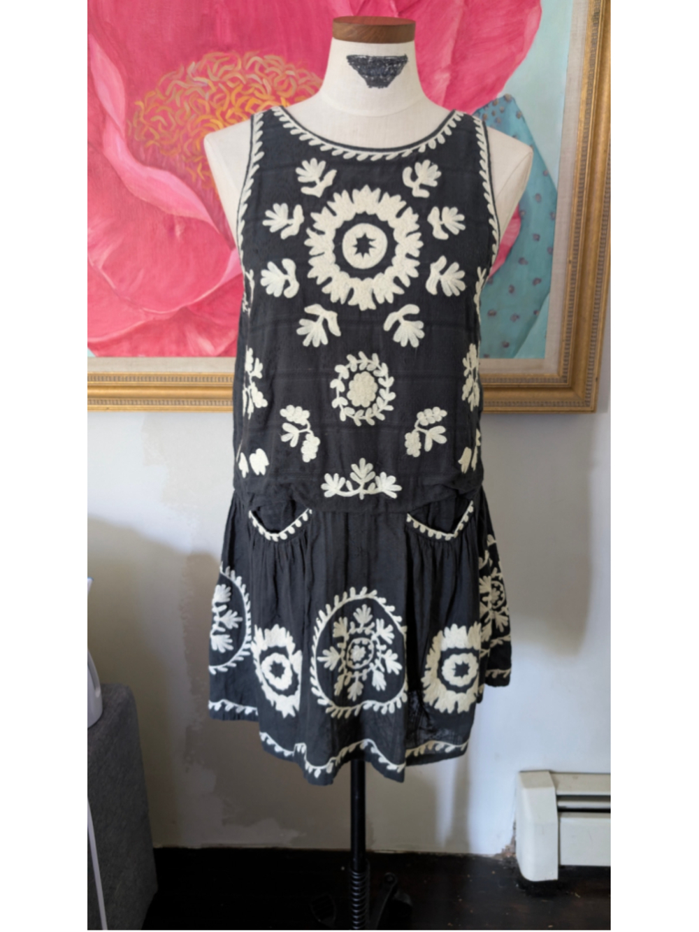 Free People New romantics Embroidered Mini Dress/tunic